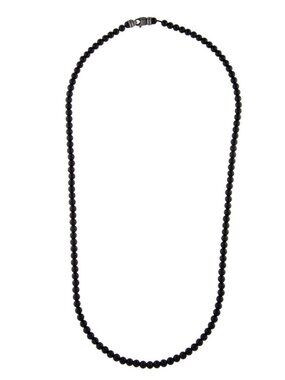 DAVID YURMAN STERLING SILVER 925 ONYX SPIRITUAL BEAD STRAND NECKLACE